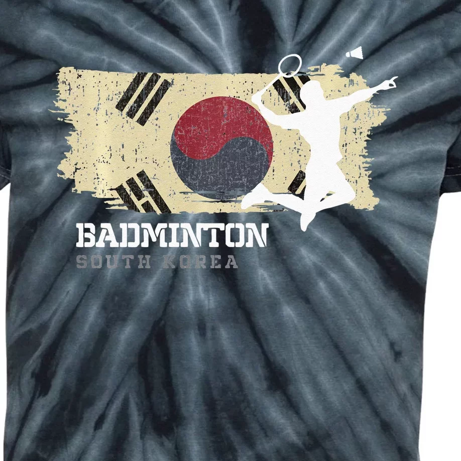 Badminton South Korea Net Games Player Badminton Kids Tie-Dye T-Shirt