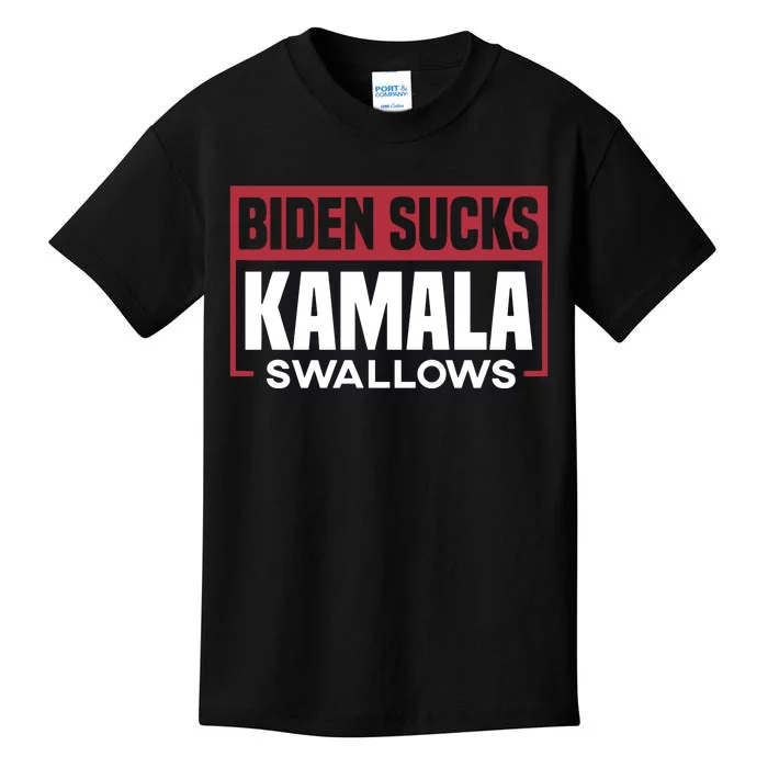 Biden Sucks Kamala Swallows Kids T-Shirt