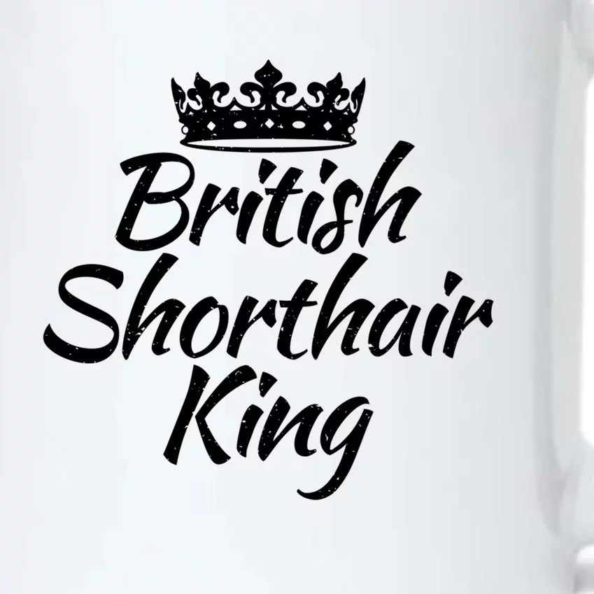 British Shorthair King British Grey Cat Dad Gift Black Color Changing Mug