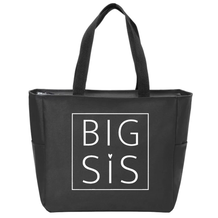 Big Sis Lil Sis Big Sister Little Sister Matching Sibling Zip Tote Bag