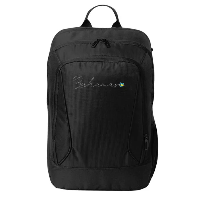 Bahamas Simple Love Bahamian Flag Heart On Bahamas City Backpack