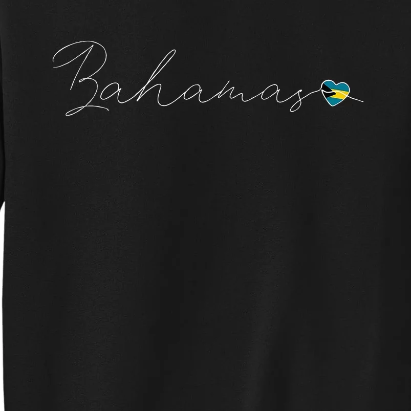 Bahamas Simple Love Bahamian Flag Heart On Bahamas Tall Sweatshirt