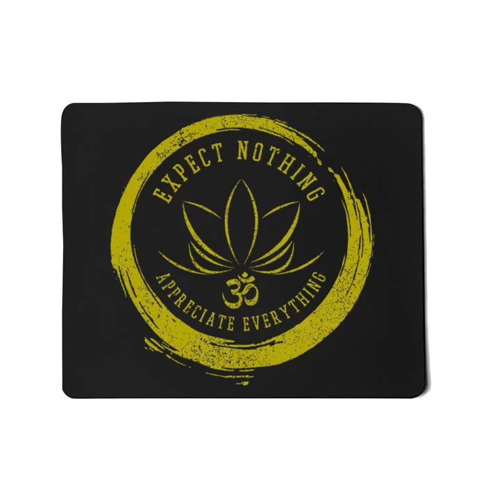 Buddhism Saying Lotus Flower Om Symbol Yoga Gift Mousepad