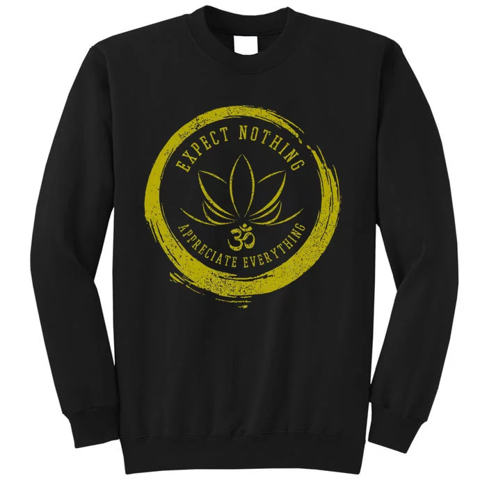 Buddhism Saying Lotus Flower Om Symbol Yoga Gift Tall Sweatshirt