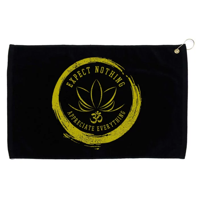 Buddhism Saying Lotus Flower Om Symbol Yoga Gift Grommeted Golf Towel