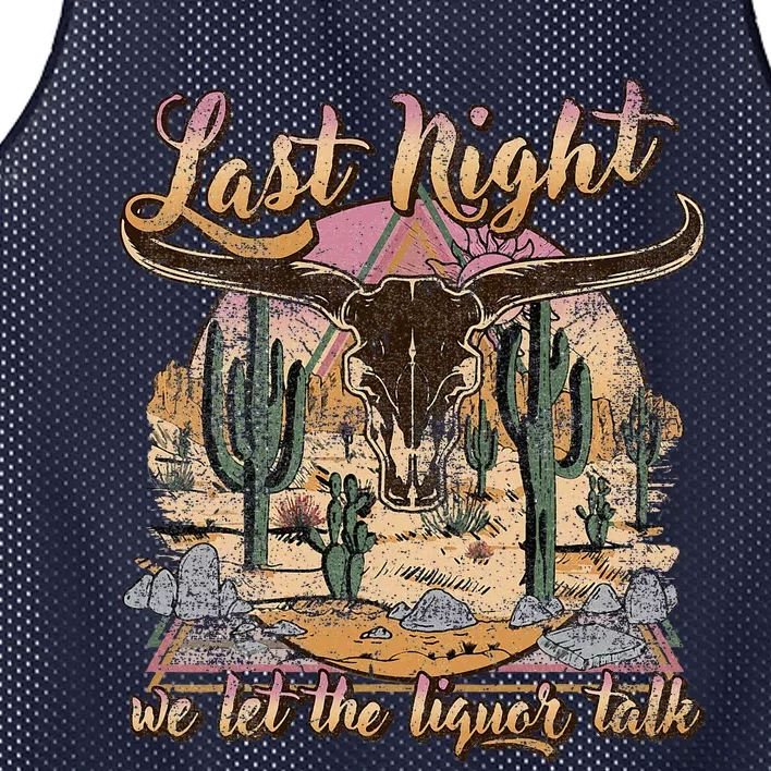 Bull Skull Last Country Music Night We Let The Liquor Talk Mesh Reversible Basketball Jersey Tank