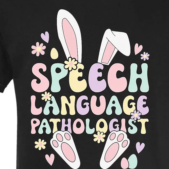 Bunny Speech Language Pathologist Easter Day Garment-Dyed Heavyweight T-Shirt