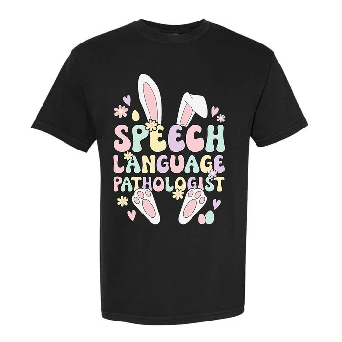 Bunny Speech Language Pathologist Easter Day Garment-Dyed Heavyweight T-Shirt