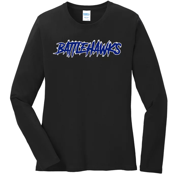 B.A.T.T.L.E.H.A.W.K.S St. Louis Football Tailgate Kakaw Ladies Long Sleeve Shirt