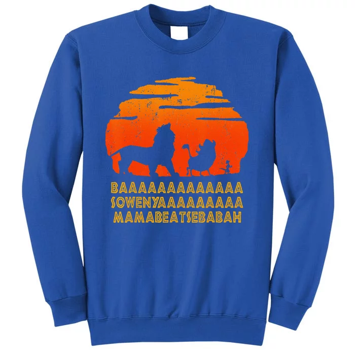 Baaa Sowenyaaa Lion African King Tall Sweatshirt