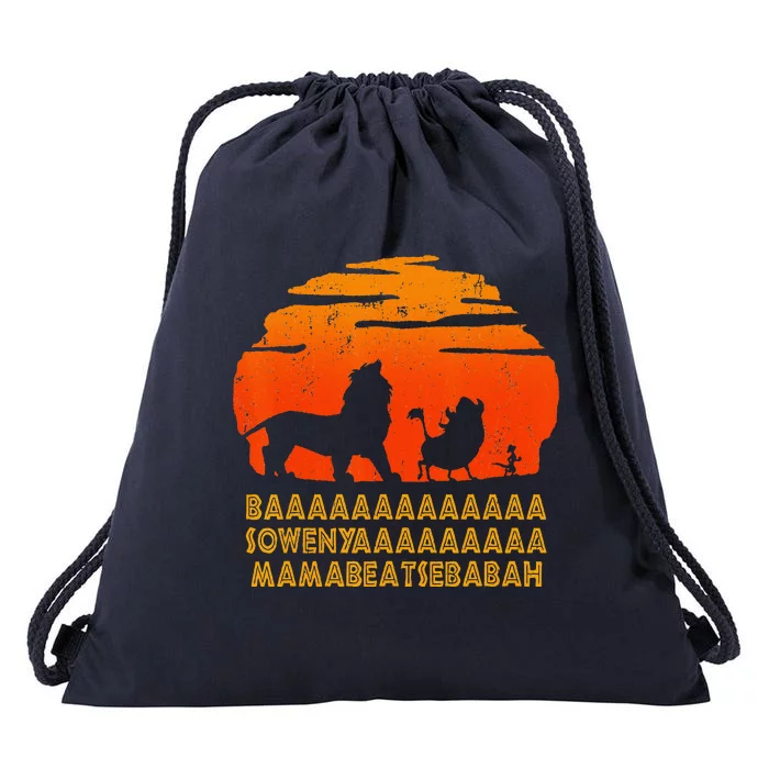 Baaa Sowenyaaa Lion African King Drawstring Bag