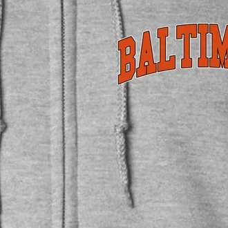 Baltimore Sports Logo Full Zip Hoodie