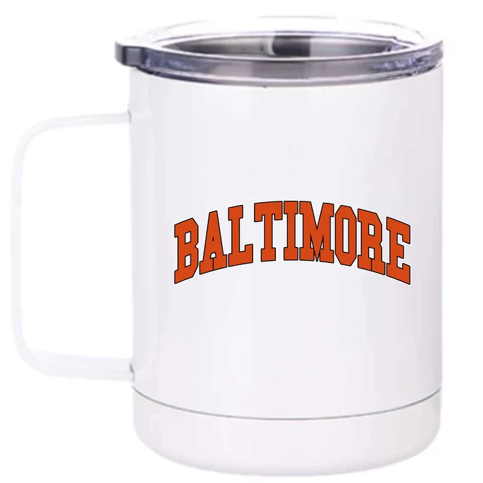 Baltimore Sports Logo Front & Back 12oz Stainless Steel Tumbler Cup