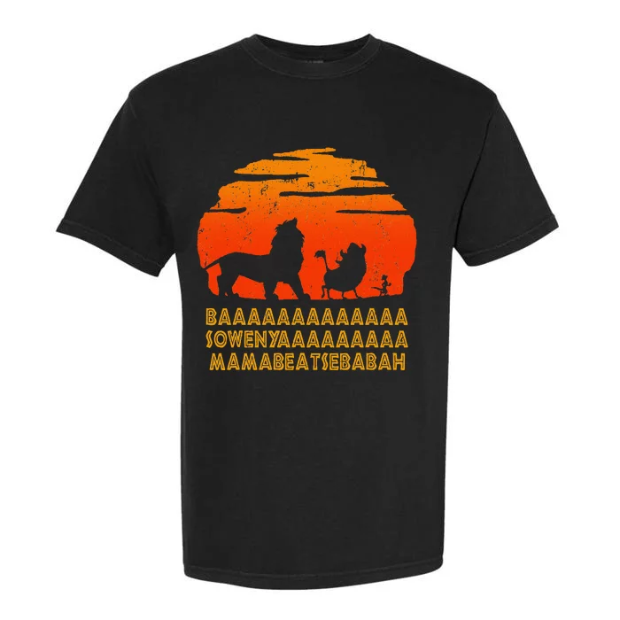 Baaa Sowenyaaa Lion African King Garment-Dyed Heavyweight T-Shirt