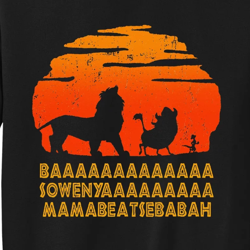 Baaa Sowenyaaa Lion African King Tall Sweatshirt