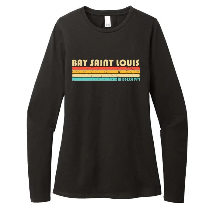 BAY SAINT LOUIS MS MISSISSIPPI Funny City Home Roots Retro Womens CVC Long Sleeve Shirt