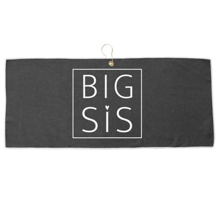 Big Sis Lil Sis Big Sister Little Sister Matching Sibling Large Microfiber Waffle Golf Towel