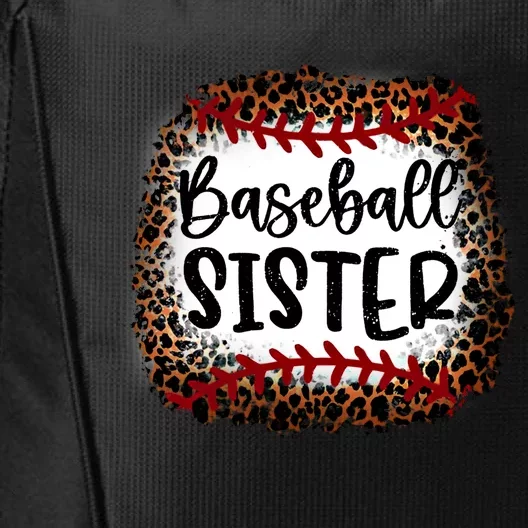 Baseball Sister Leopard Gift Baseball Sister Gift City Backpack