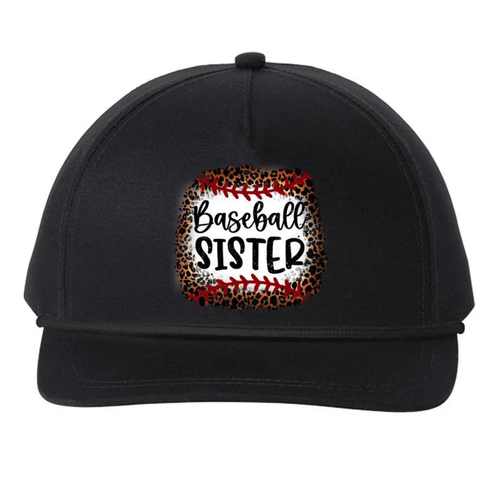 Baseball Sister Leopard Gift Baseball Sister Gift Snapback Five-Panel Rope Hat