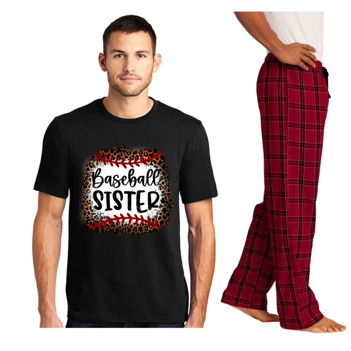 Baseball Sister Leopard Gift Baseball Sister Gift Pajama Set