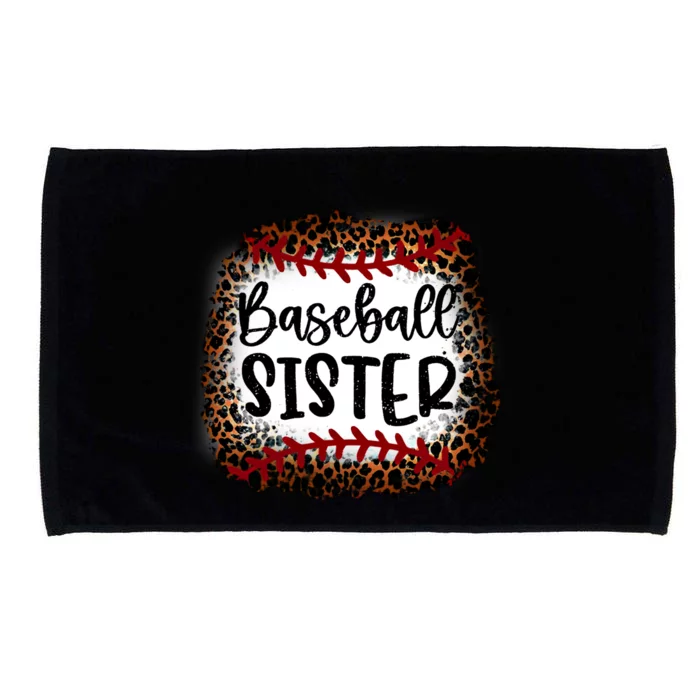 Baseball Sister Leopard Gift Baseball Sister Gift Microfiber Hand Towel