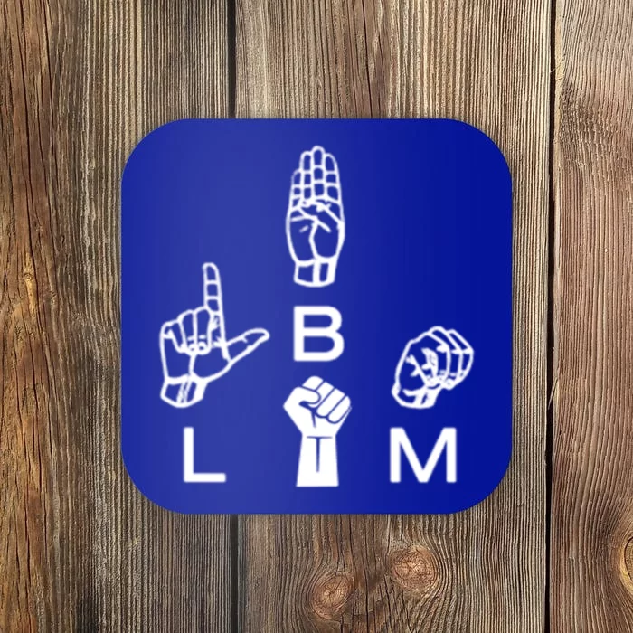 Blm Sign Language Gift Hand Graphic Hu Rights Tee Gift Coaster