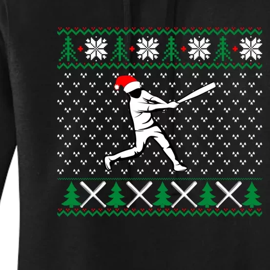 Baseball Sport Lover Ugly Christmas Sweater Women's Pullover Hoodie