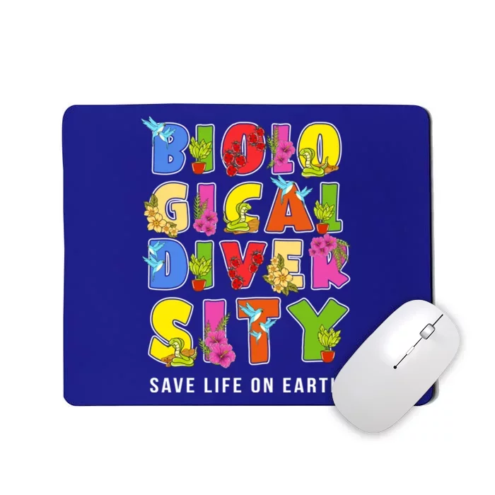 Biodiversity Safe Life On Earth Gift For Earth Planet Day Cute Gift Mousepad