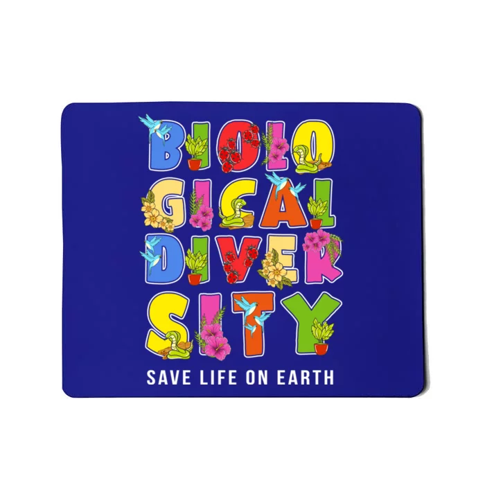 Biodiversity Safe Life On Earth Gift For Earth Planet Day Cute Gift Mousepad