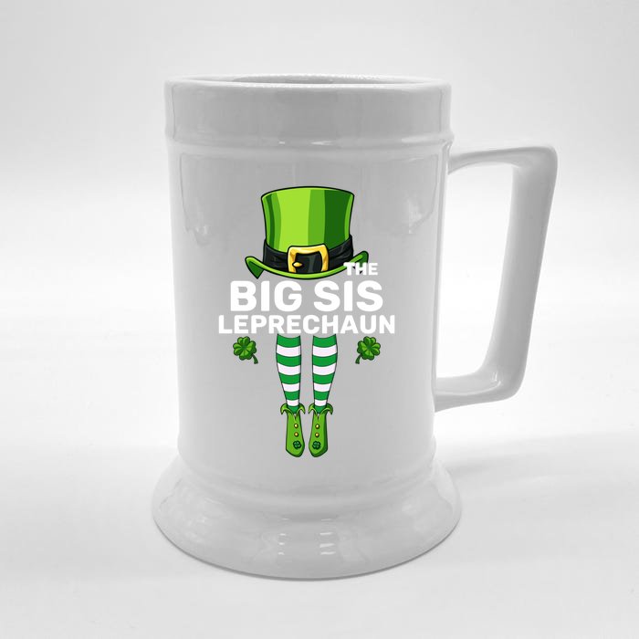 Big Sis Leprechaun Costume Gift Matching Family Gift Front & Back Beer Stein