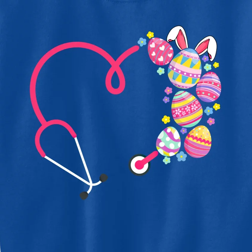 Bunny Stethoscope Love Easter Nurse Life Egg Nurse Easter Gift Kids Sweatshirt