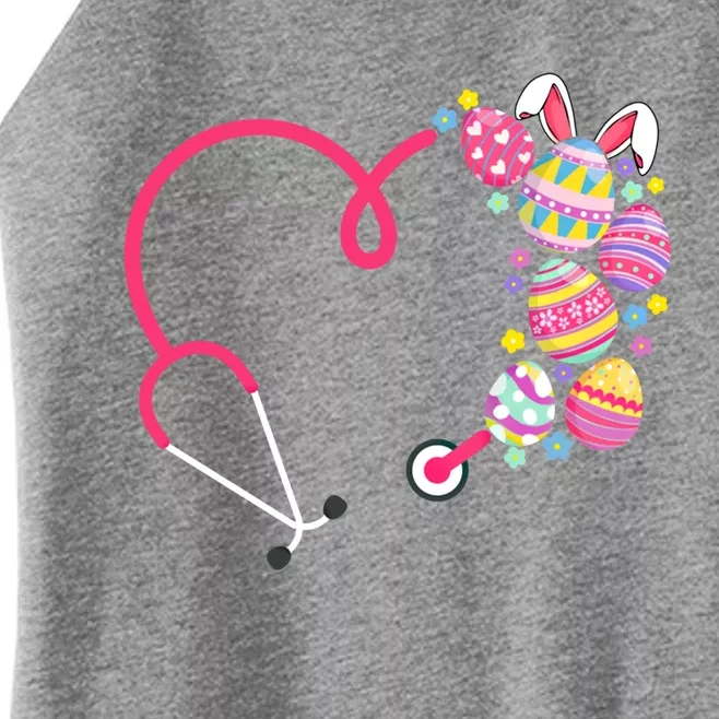 Bunny Stethoscope Love Easter Nurse Life Egg Nurse Easter Gift Women’s Perfect Tri Rocker Tank