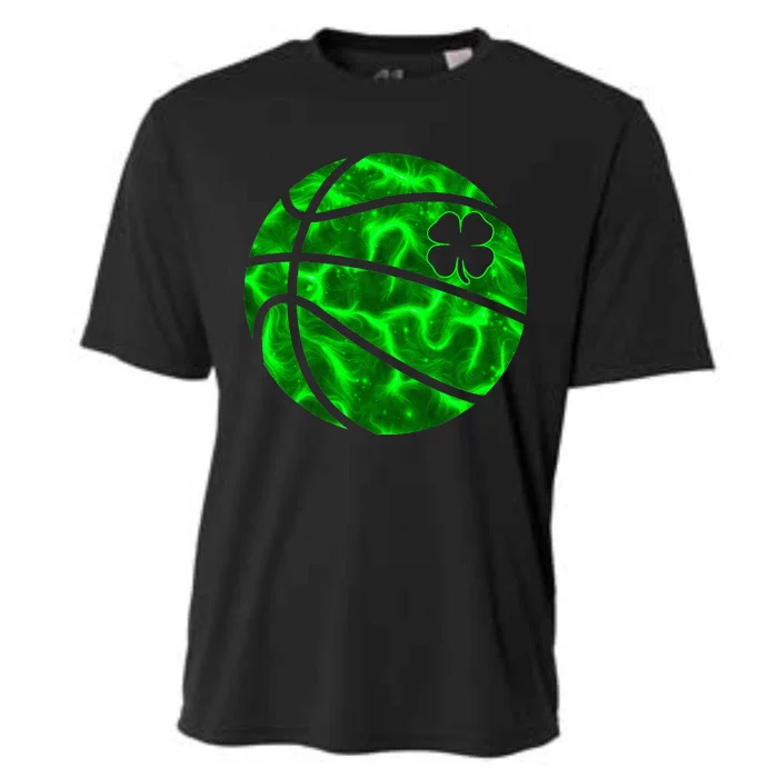 Basketball Shamrock Lucky Clover Irish St PatrickS Day Cooling Performance Crew T-Shirt