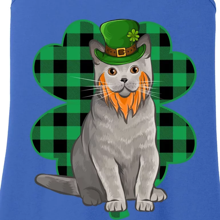 British Shorthair Leprechaun St Patricks Day Lucky Clover Great Gift Ladies Essential Tank