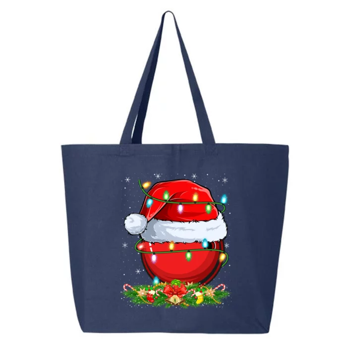 Bowling Sports Lover Lighting Xmas Santa Bowling Christmas Gift 25L Jumbo Tote