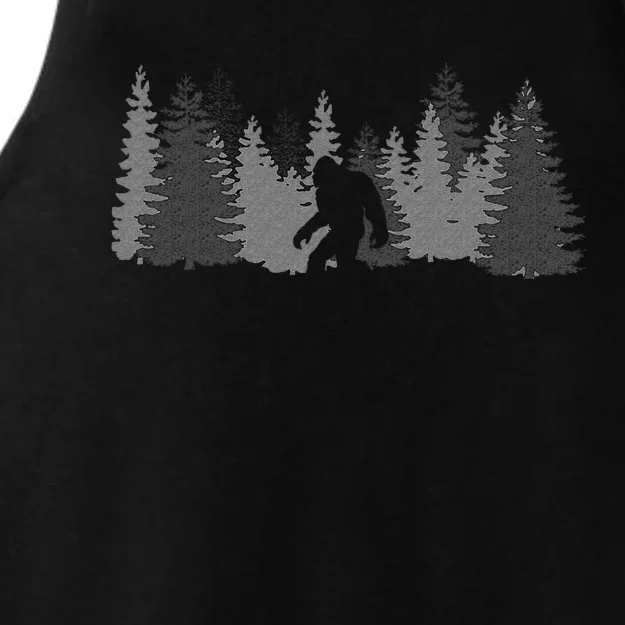 Bigfoot Sasquatch Lovers Bigfoot Believers Camping Ladies Tri-Blend Wicking Tank