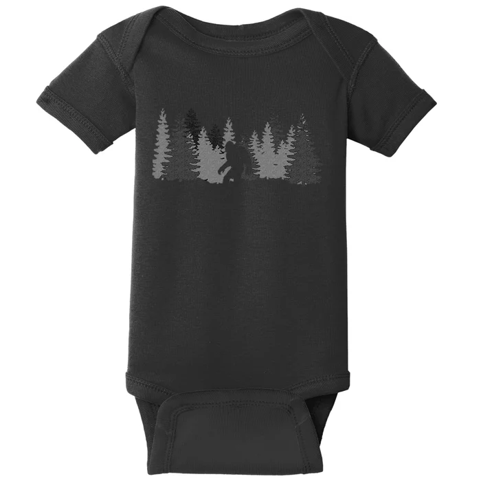 Bigfoot Sasquatch Lovers Bigfoot Believers Camping Baby Bodysuit