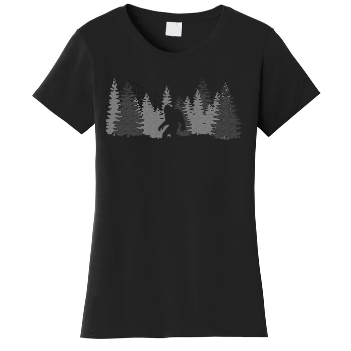 Bigfoot Sasquatch Lovers Bigfoot Believers Camping Women's T-Shirt