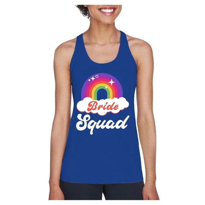 Bride Squad Lesbian Bachelorette Party Gift Women's Racerback Tank