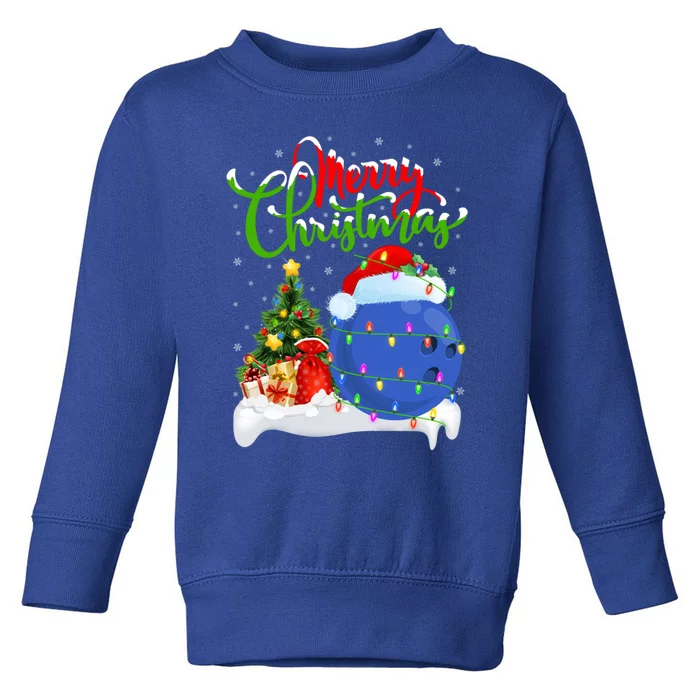 Bowling Sports Lover Xmas Decoration Santa Bowling Christmas Great Gift Toddler Sweatshirt