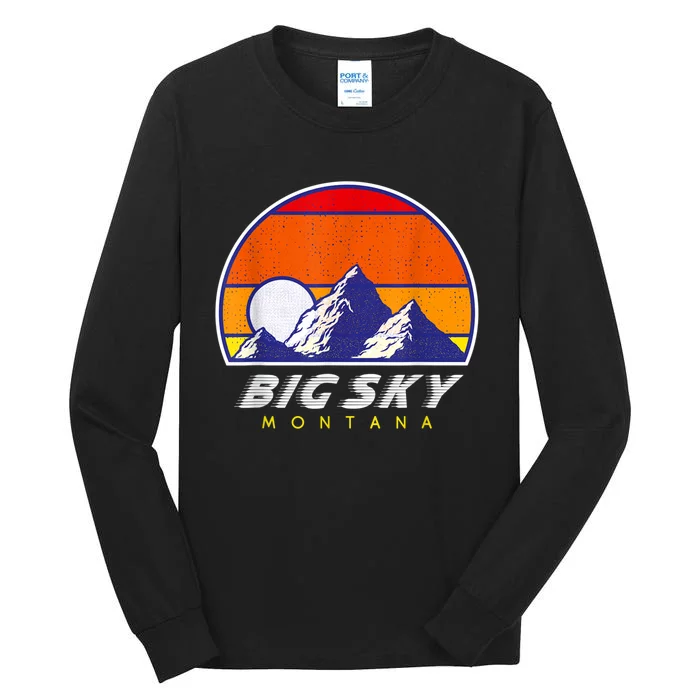 Big Sky Montana USA Ski Resort 1980s Retro Collection Tall Long Sleeve T-Shirt