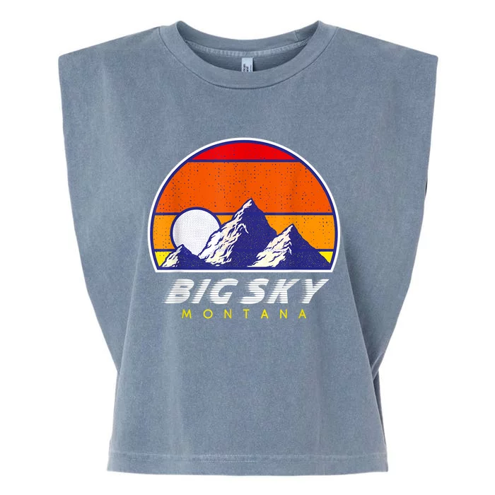 Big Sky Montana USA Ski Resort 1980s Retro Collection Garment-Dyed Women's Muscle Tee