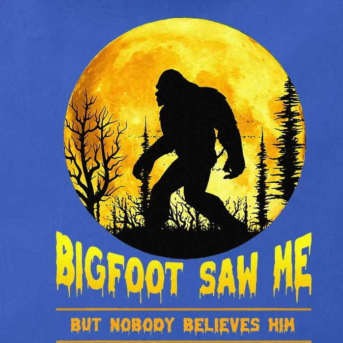 Bigfoot Saw Me Nobody Believes Him Funny Halloween Costume Zip Tote Bag