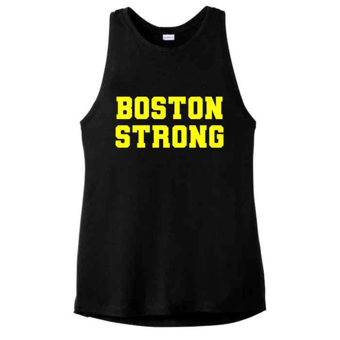 Boston Strong Marathon Running Ladies Tri-Blend Wicking Tank