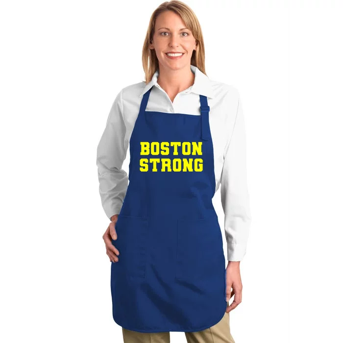 Boston Strong Marathon Running Full-Length Apron With Pocket