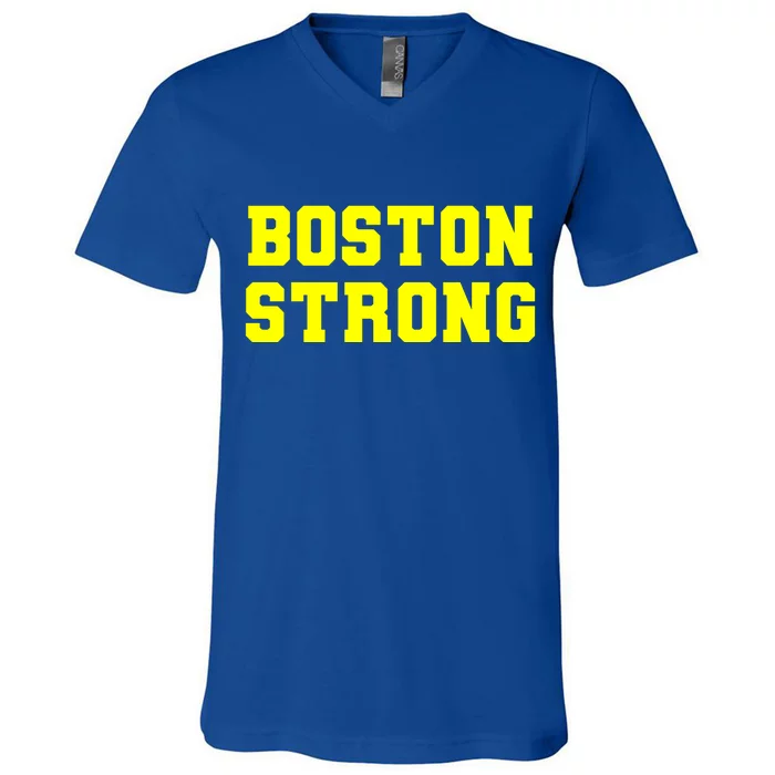 Boston Strong Marathon Running V-Neck T-Shirt