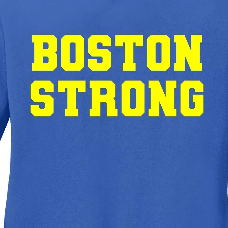 Boston Strong Marathon Running Ladies Long Sleeve Shirt