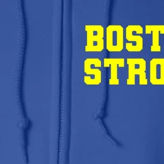 Boston Strong Marathon Running Full Zip Hoodie