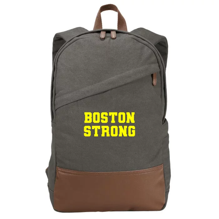 Boston Strong Marathon Running Cotton Canvas Backpack