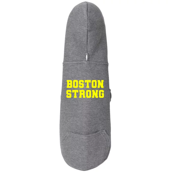 Boston Strong Marathon Running Doggie 3-End Fleece Hoodie